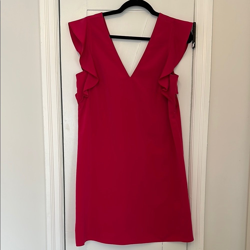 Elegant Pink Ruffle Dress